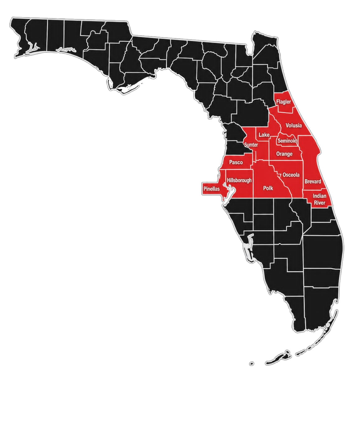 Alternate Elevator covered counties in Florida